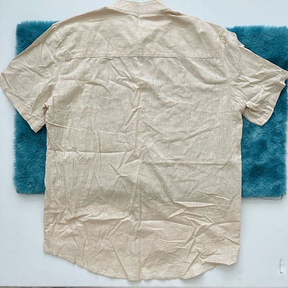 Men’s Short Sleeve Mandarin Collar Shirt Size L - Picture 6 of 11